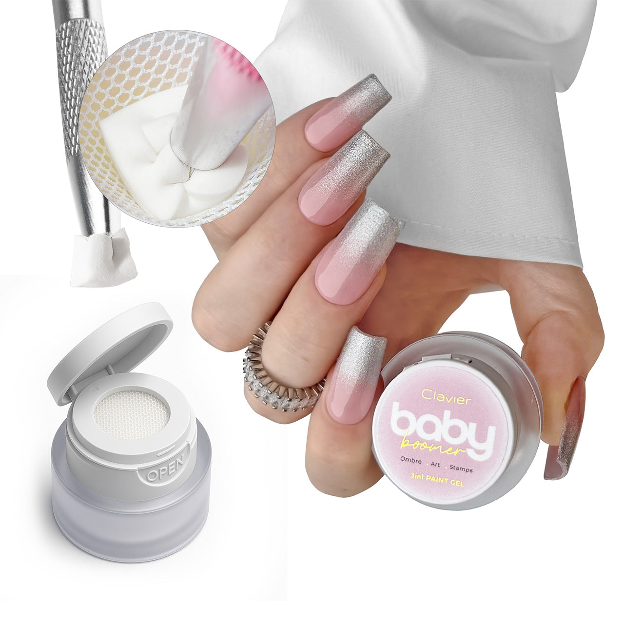 U05 Baby Boomer/Ombre Gel - Silvera - 3 g-Nail Art-Clavier-NR Kosmetik
