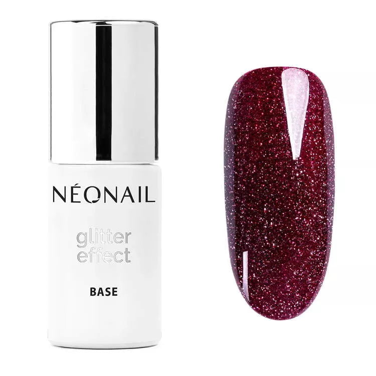 Glitter Effect Base Burgund Shine 9599-7 - 7,2 ml *-UV Hybrid TOP/BASE-NeoNail-NR Kosmetik