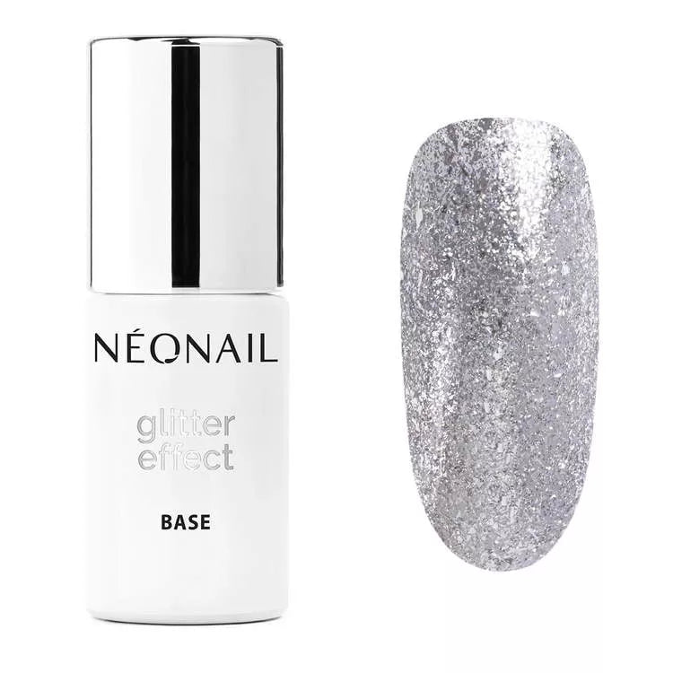 Glitter Effect Base Silver Twinkle 9880-7 - 7,2 ml-UV Hybrid TOP/BASE-NeoNail-NR Kosmetik