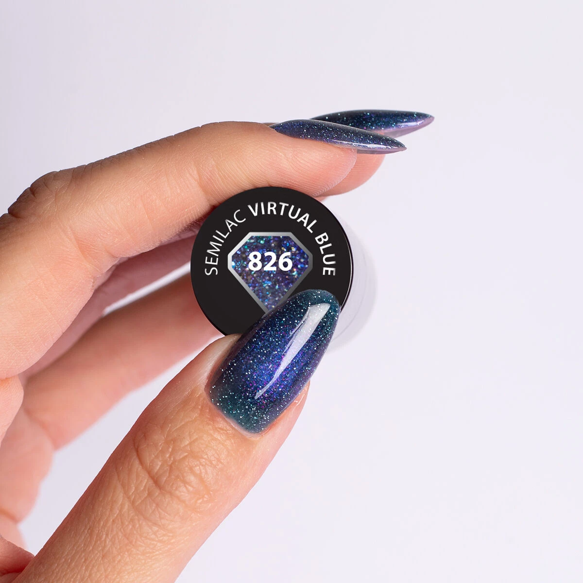 Gelpolish 826 Virtual Blue - 7 ml-CAT EYE-Semilac-NR Kosmetik