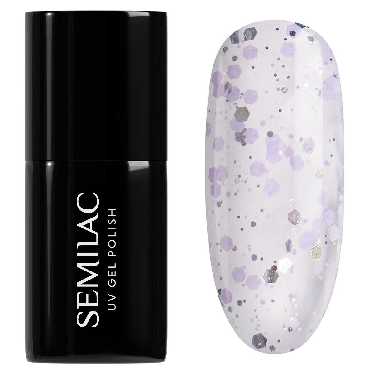 Gelpolish 925 Silver & Violet Drops - 7 ml-UV Hybrid-Semilac-NR Kosmetik