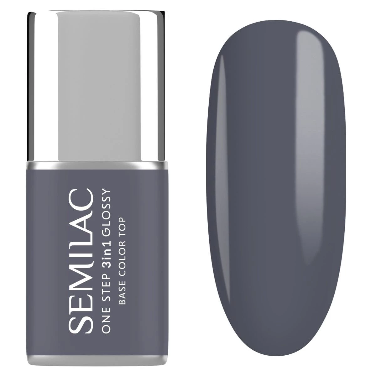 One Step Glossy Gelpolish - Stone Grey S185 - 7 ml-3i1-Semilac-NR Kosmetik