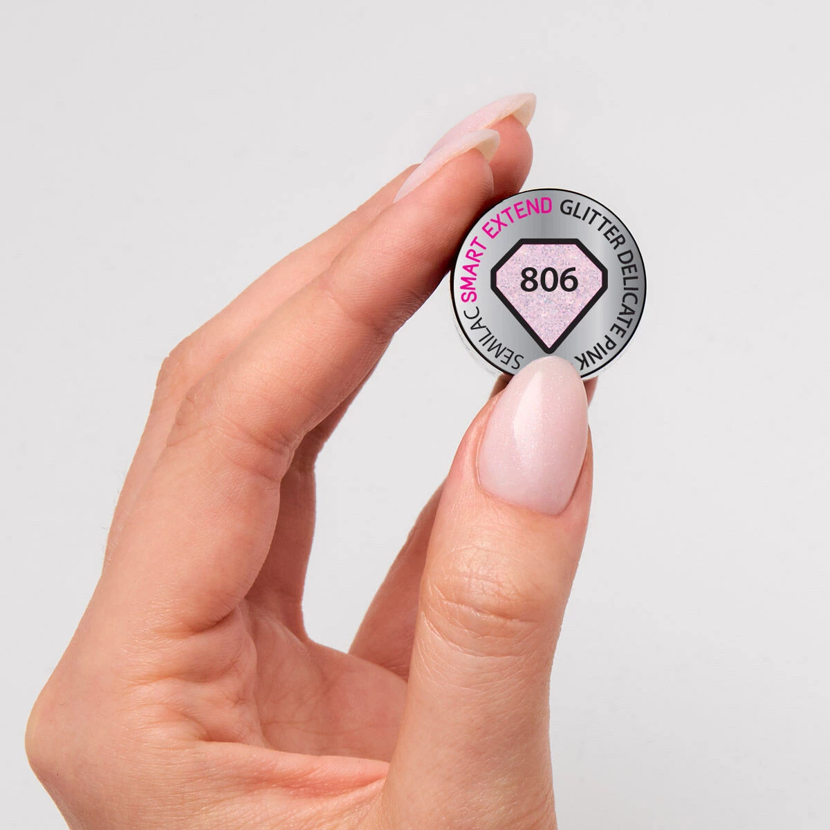 Smart Builder 8in1 - Glitter Delicate Pink 806 - 7 ml-Gelpolish Opbygning-Semilac-NR Kosmetik
