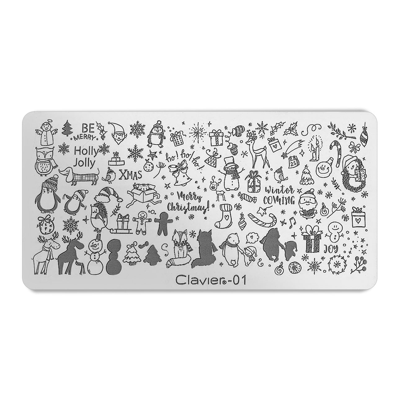 Stempel Plade #01-Nail Art-Clavier-NR Kosmetik