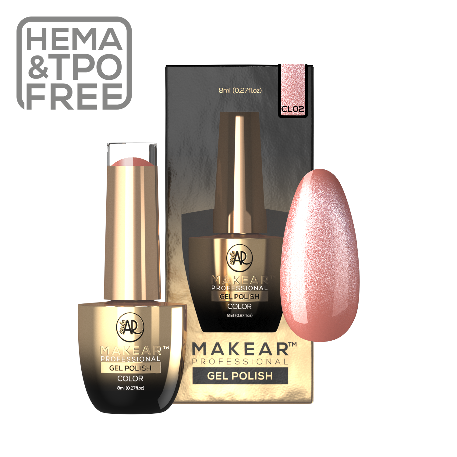 Gelpolish - CL02 MAKEAR-Gelpolish-MAKEAR-NR Kosmetik