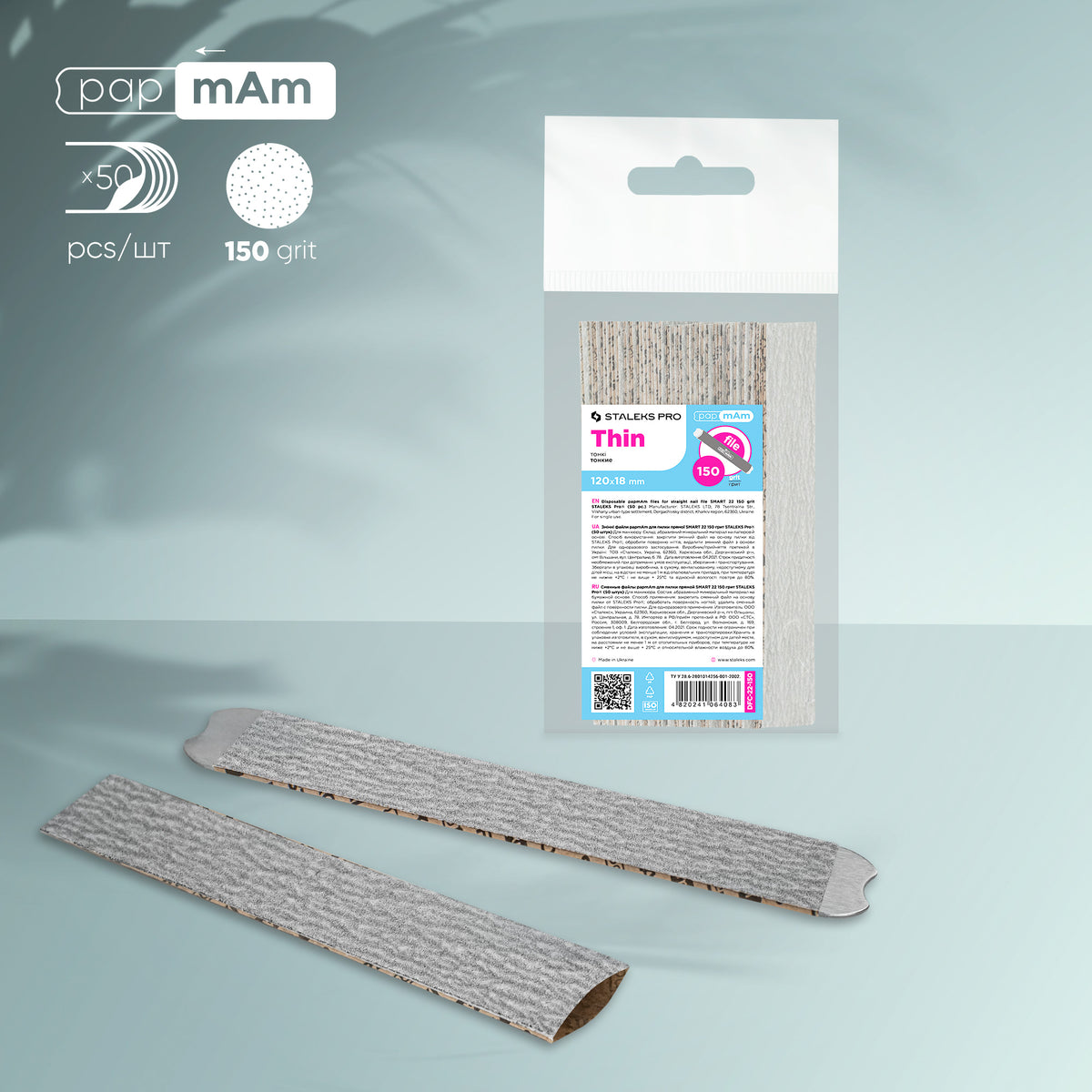 Engangsneglefile til Metalbase - 150 - 50 stk - SMART 22-neglefil-STALEKS-NR Kosmetik
