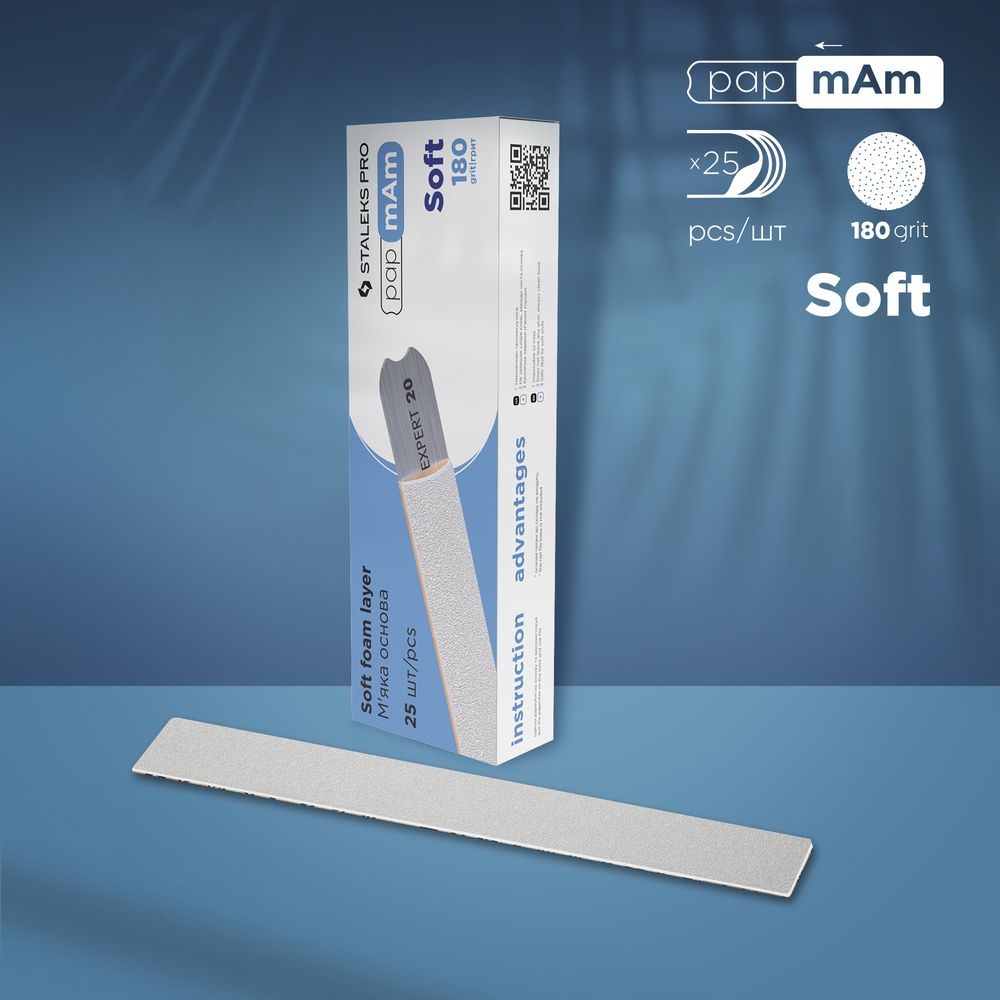 Engangsneglefile til Metalbase - 180 - 25 stk - papmAm-neglefil-STALEKS-NR Kosmetik