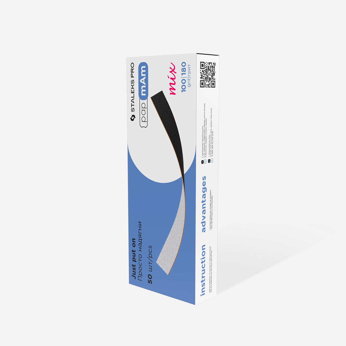 Straight Engangsneglefile til Base - 100/180 - 50 stk. - EXPERT-neglefil-STALEKS-NR Kosmetik