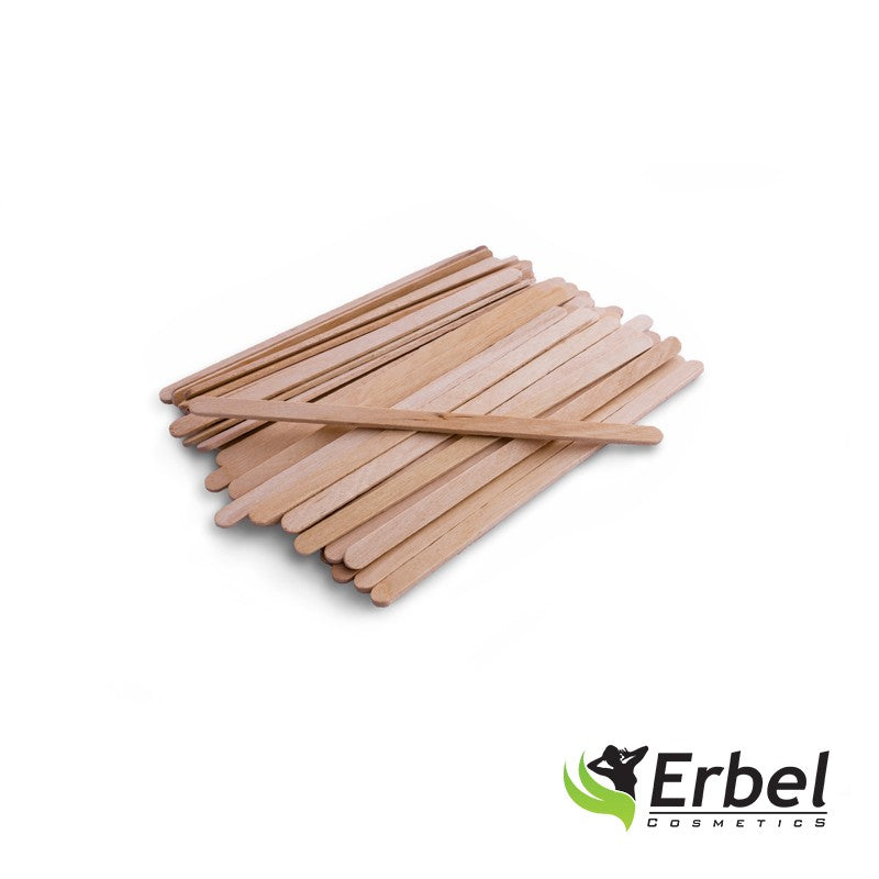 Træ Spatel til Voks - 0,60x14cm - 100 stk-voks tilbehør-ERBEL-NR Kosmetik