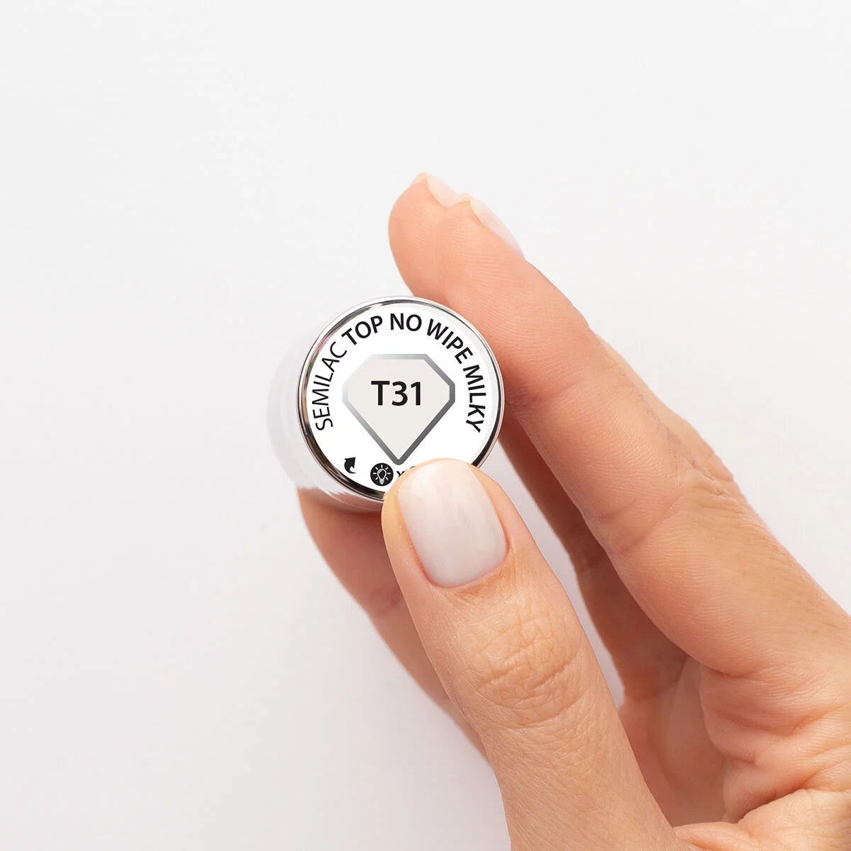 Top No Wipe Milky T31 - 7 ml-UV Hybrid TOP/BASE-Semilac-NR Kosmetik