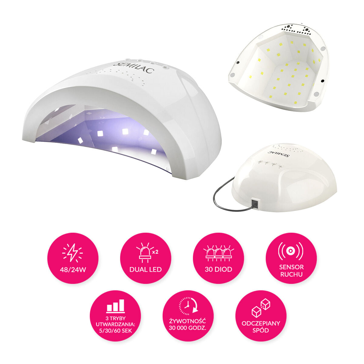 Gelpolish Startsæt Pro inkl. 3 Valgfri Gelpolish Farver - LOVE ME-UV Hybrid Startsæt-Semilac-NR Kosmetik