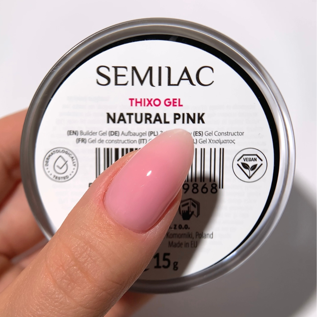 Thixo Builder Gel Natural Pink 15 g-uv gel opbygning-Semilac-NR Kosmetik
