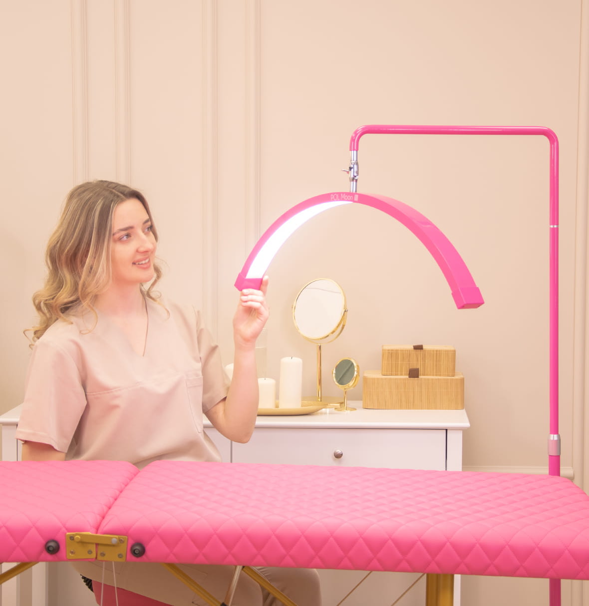 MOON Light uden Sten POOL III - Pink-LED Lampe-I-Coucou-NR Kosmetik
