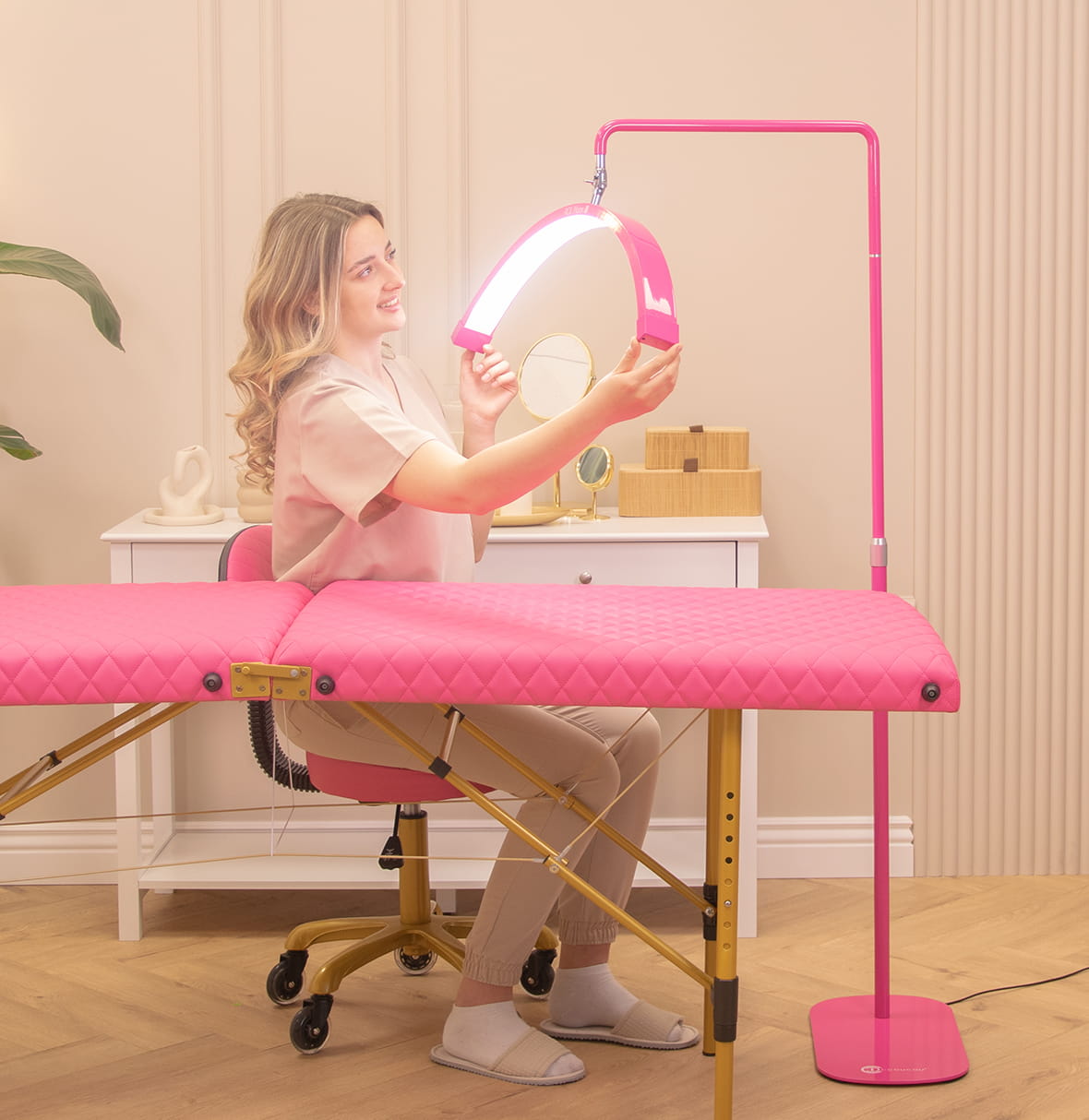 MOON Light uden Sten POOL III - Pink-LED Lampe-I-Coucou-NR Kosmetik