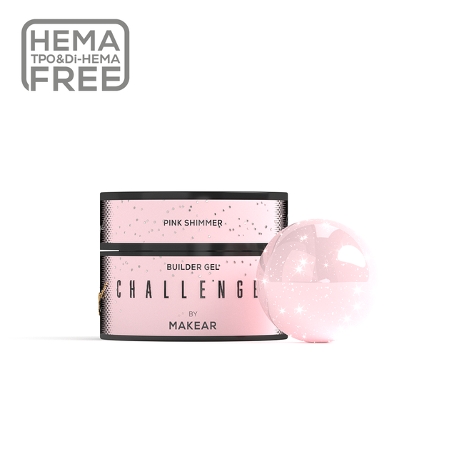 ChallenGel HG13 - Pink Shimmer-uv gel opbygning-MAKEAR-50 ml-NR Kosmetik