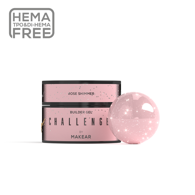 ChallenGel HG14 - Rose Shimmer-uv gel opbygning-MAKEAR-15 ml-NR Kosmetik