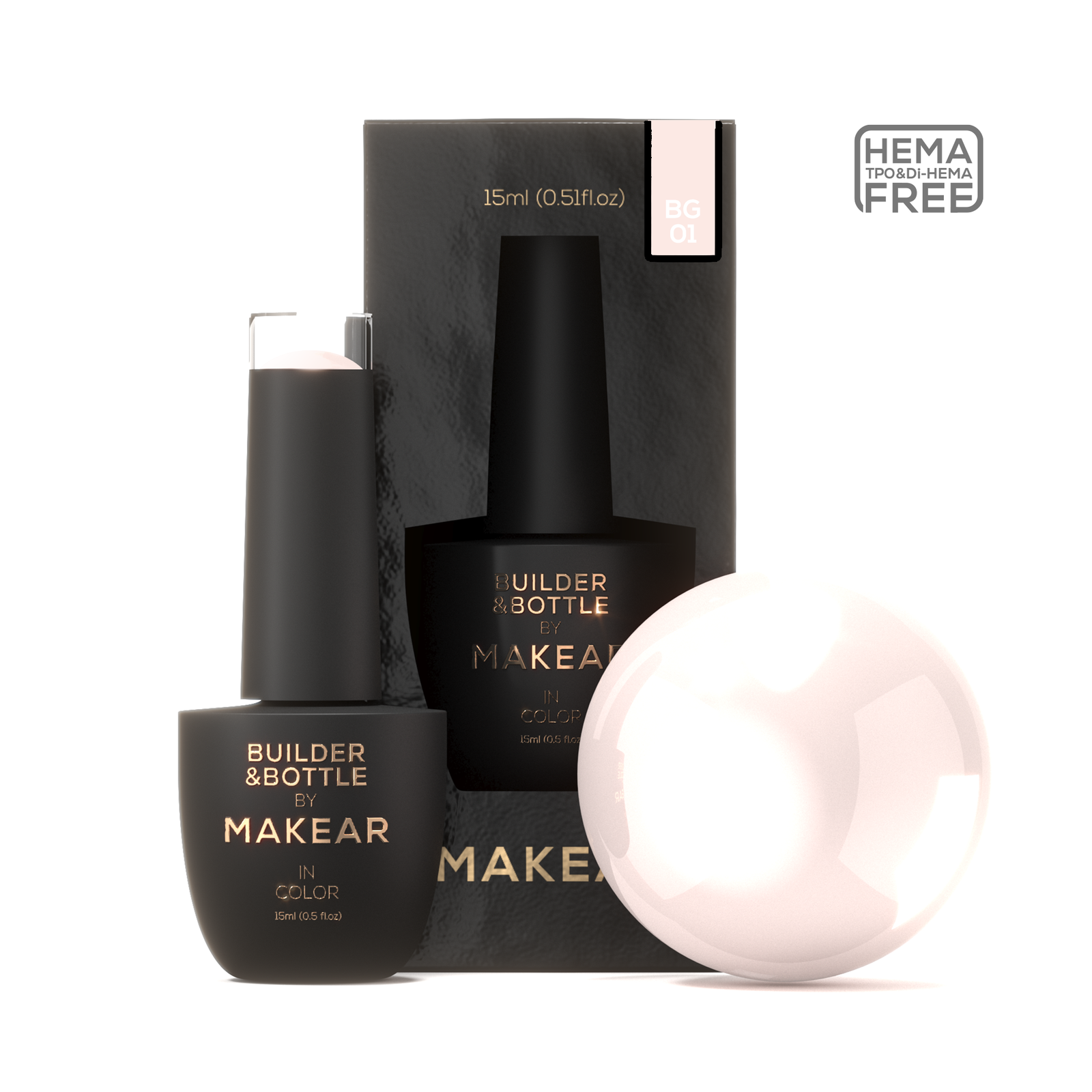Builder&Bottle BG01 - 15ml-uv gel opbygning-MAKEAR-NR Kosmetik