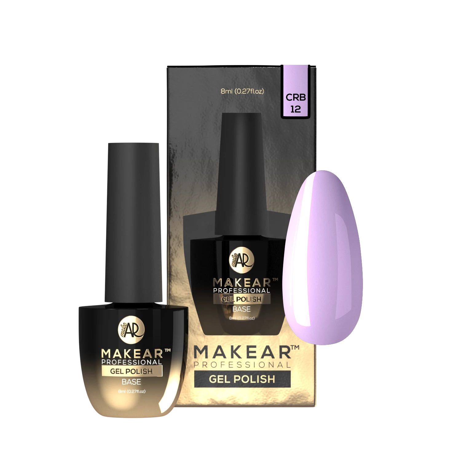 Rubber Base CRB12 - Violet - 8 ml-Gelpolish Base-MAKEAR-NR Kosmetik