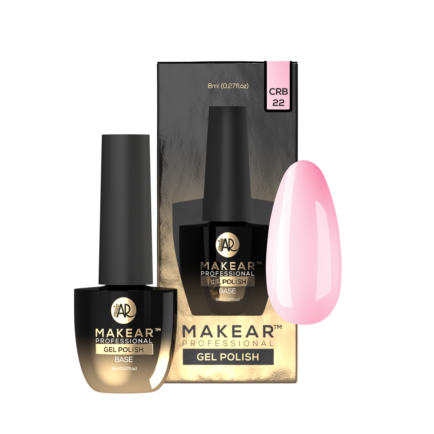 Rubber Base CRB22 - Petal Pastel - 8 ml-Gelpolish Base-MAKEAR-NR Kosmetik