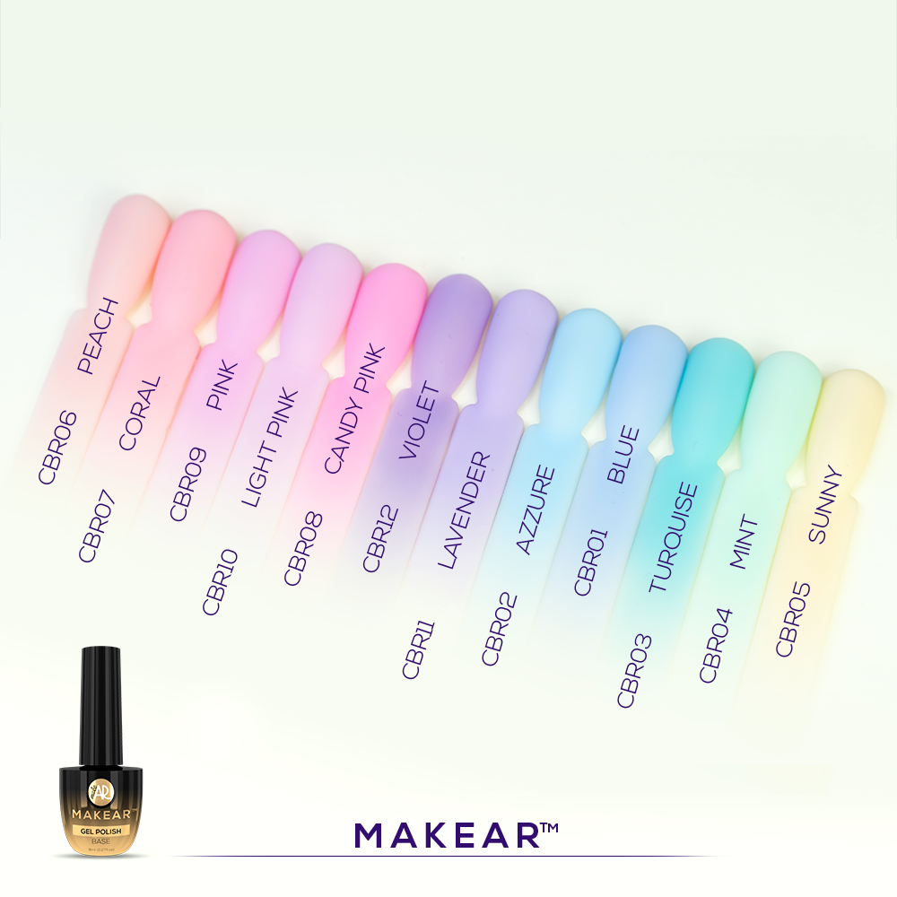 Rubber Base CRB06 - Peach - 8 ml-Gelpolish Base-MAKEAR-NR Kosmetik