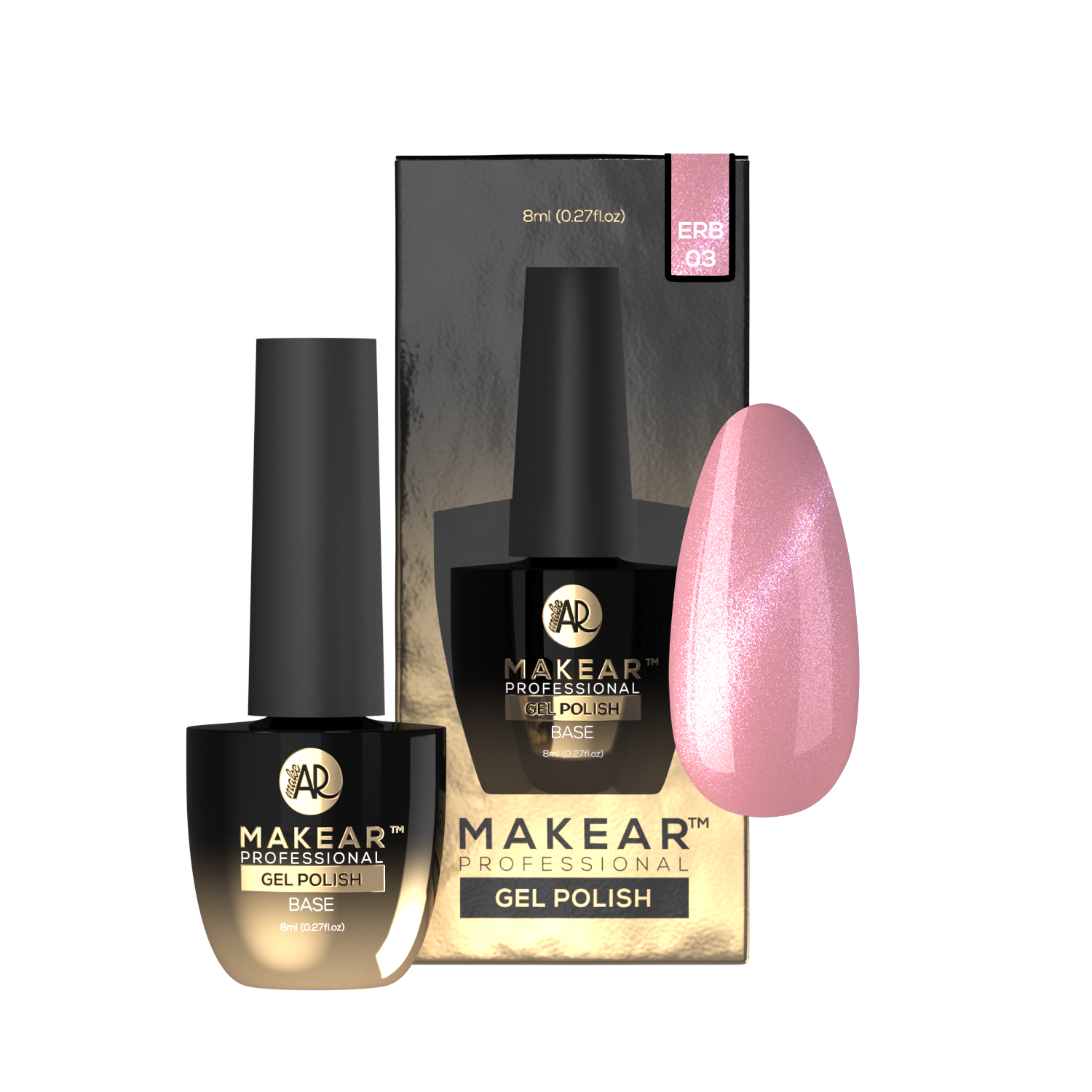 Rubber Base ERB03 - Darling, Cat Eye - 8 ml-Gelpolish Base-MAKEAR-NR Kosmetik