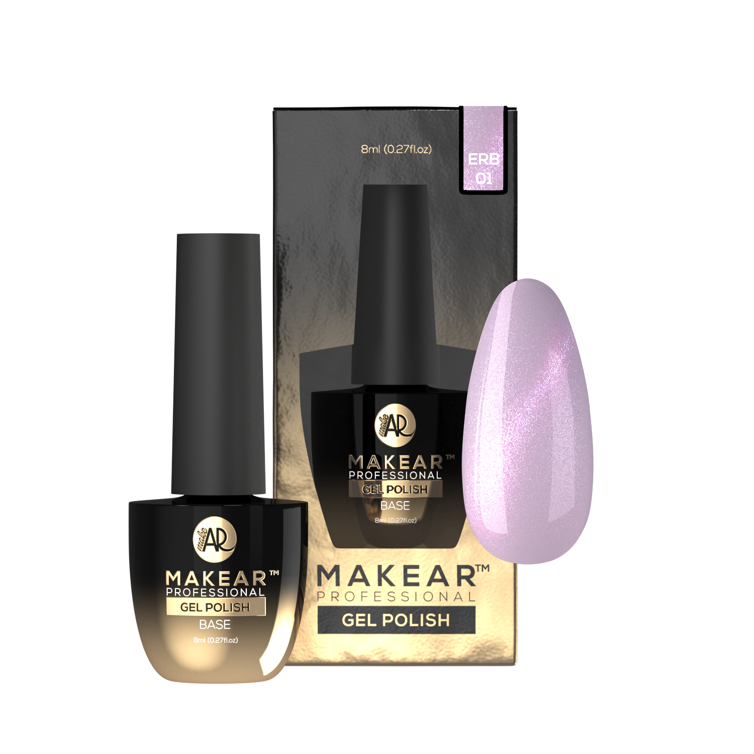 Rubber Base ERB02 - Sweetie, Cat Eye - 8 ml-Gelpolish Base-MAKEAR-NR Kosmetik