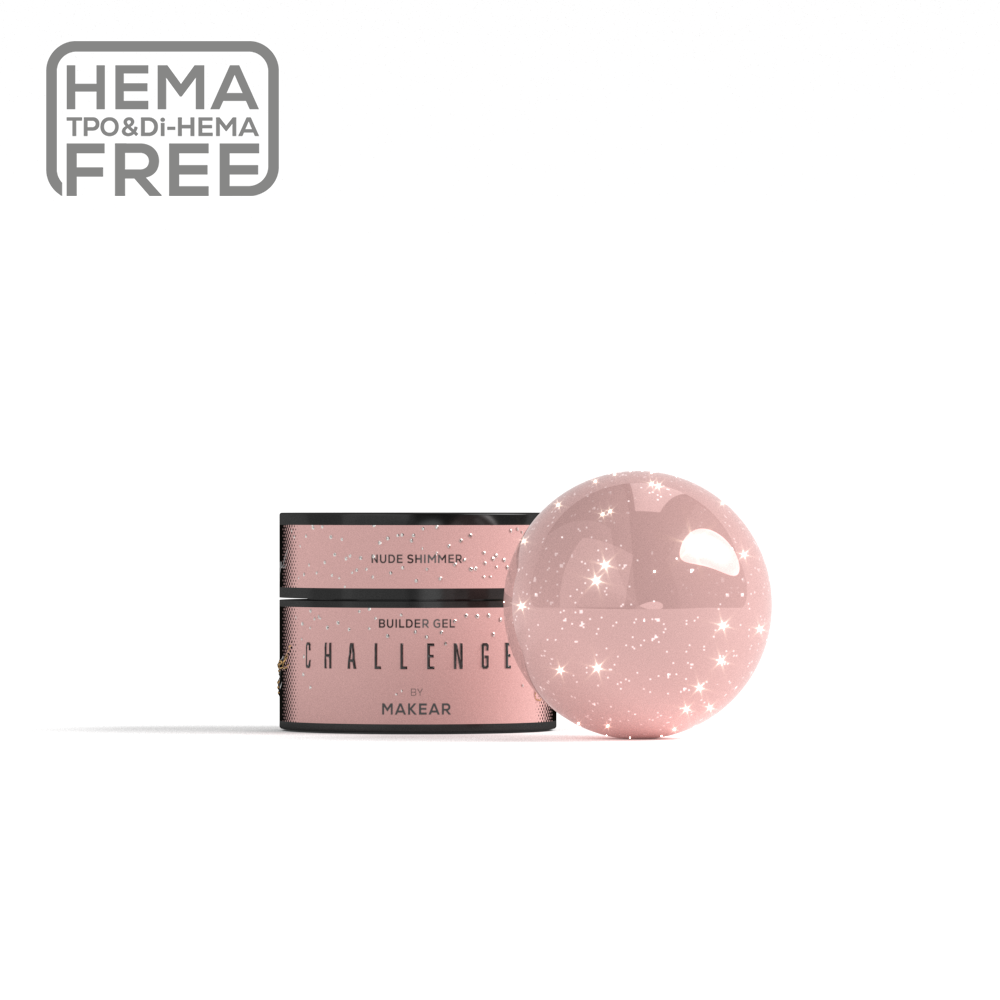 ChallenGel HG16 - Nude Shimmer-uv gel opbygning-MAKEAR-15 ml-NR Kosmetik