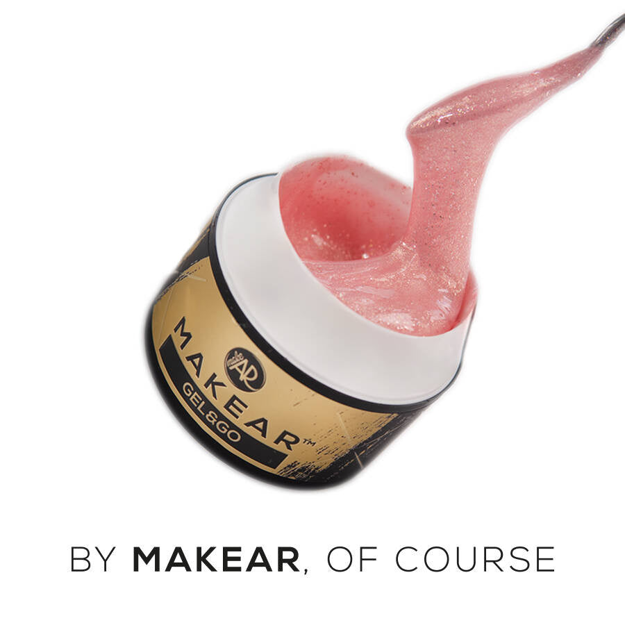 Gel & Go GG22 - Glitter Pink-uv gel opbygning-MAKEAR-15 ml-NR Kosmetik