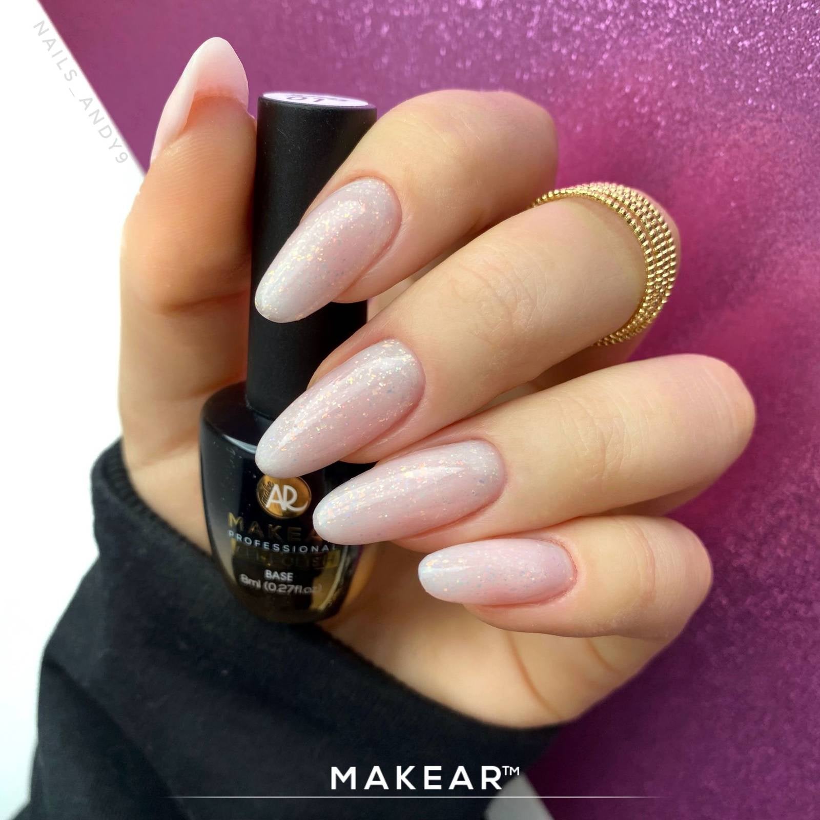 Rubber Base SRB01 - Lyra, Sparkling - 8 ml-Gelpolish Base-MAKEAR-NR Kosmetik