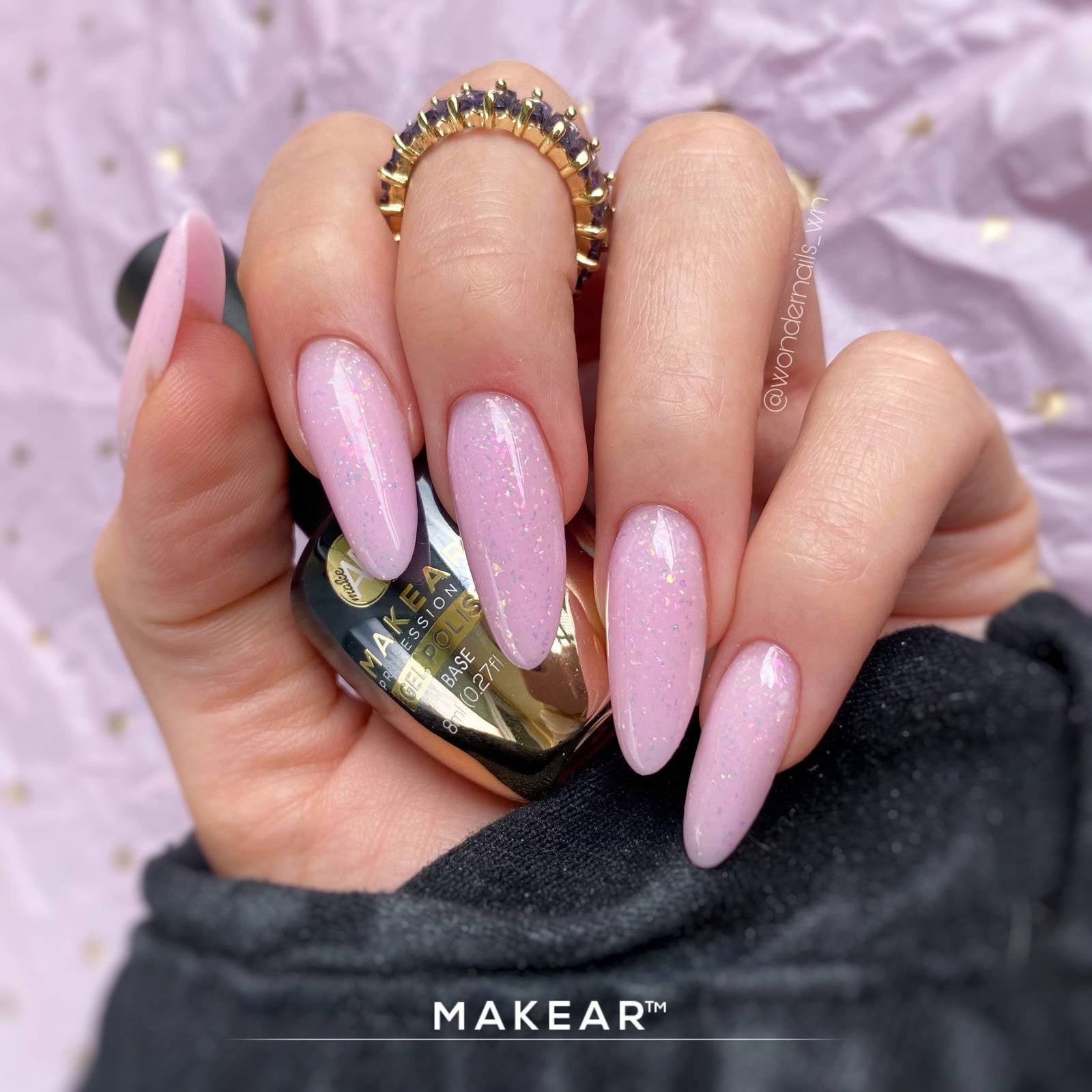 Rubber Base SRB03 - Andromeda, Sparkling - 8 ml-Gelpolish Base-MAKEAR-NR Kosmetik