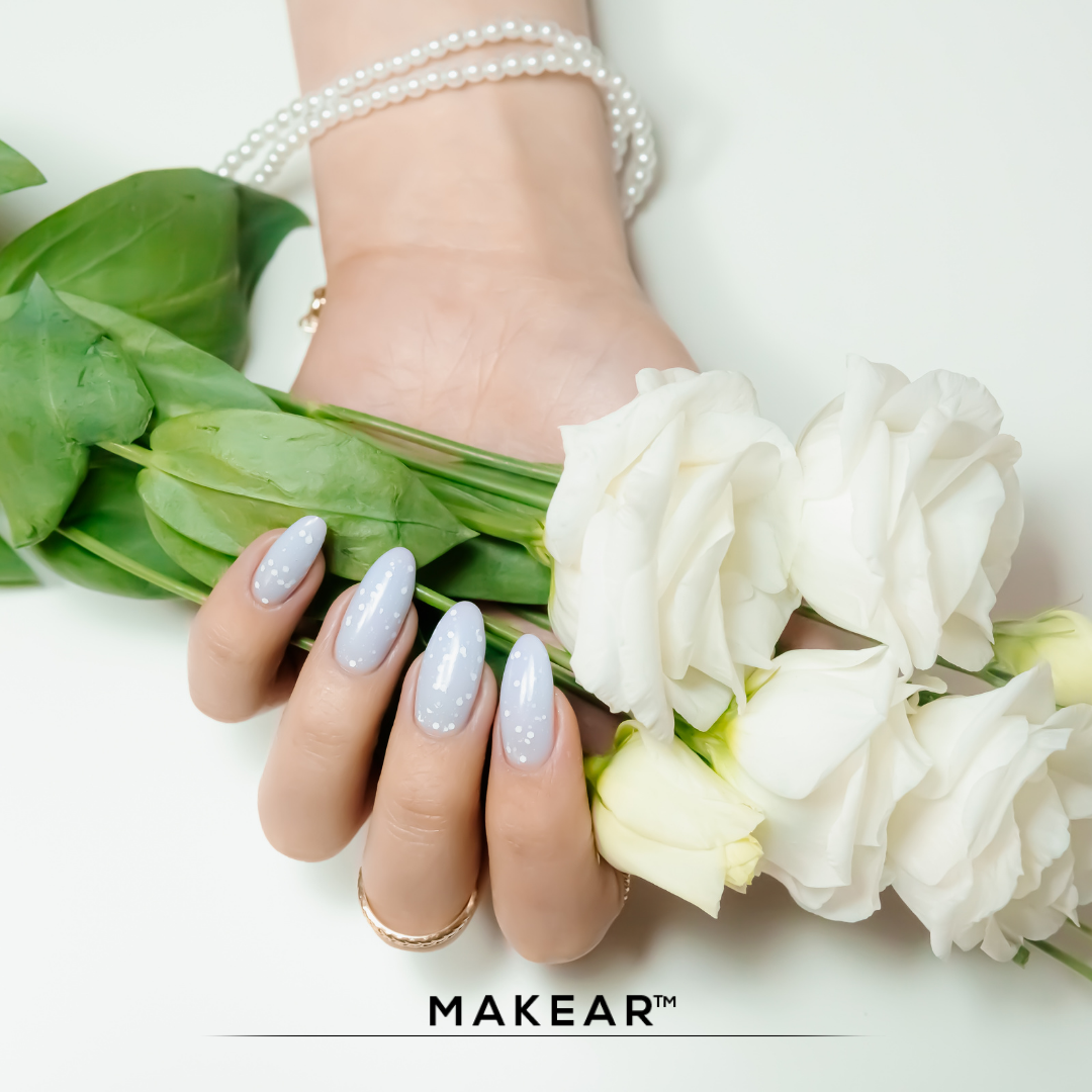 Top No Wipe White Dots - 8 ml-UV Hybrid TOP/BASE-MAKEAR-NR Kosmetik