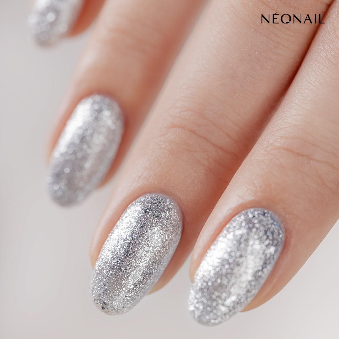 Glitter Effect Base Silver Twinkle 9880-7 - 7,2 ml-UV Hybrid TOP/BASE-NeoNail-NR Kosmetik