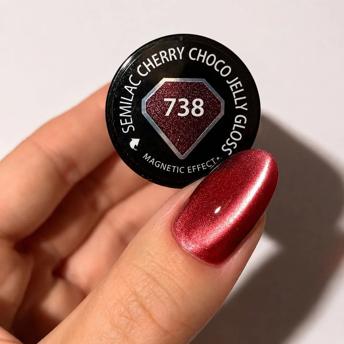 Gelpolish 738 Cherry Choco Jelly Gloss - 7 ml -Gelpolish-Semilac-NR Kosmetik