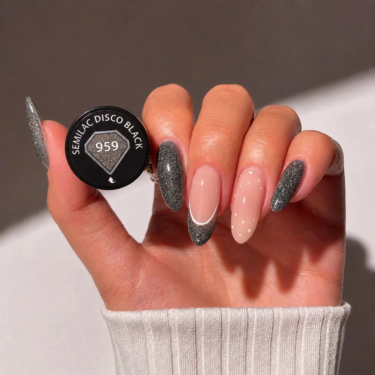 Gelpolish 959 Disco Black - 7 ml-Gelpolish-Semilac-NR Kosmetik