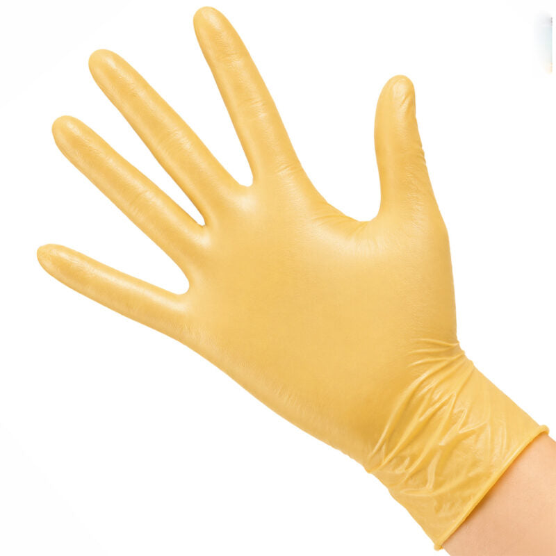 Nitrilhandsker - Gold - 50 stk.-Handsker-Clavier-S-NR Kosmetik
