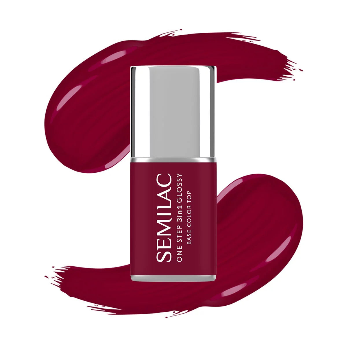 One Step Glossy Gelpolish - Dark Raspberry S570 - 7 ml-3i1-Semilac-NR Kosmetik