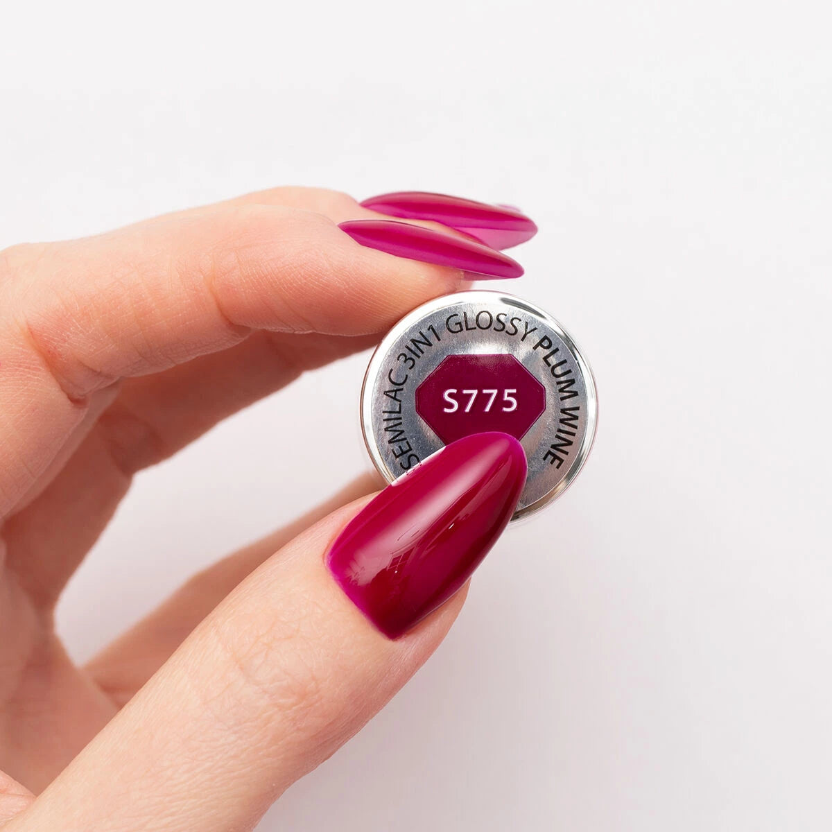 One Step Glossy Gelpolish - Plum Wine S775 - 7 ml-3i1-Semilac-NR Kosmetik
