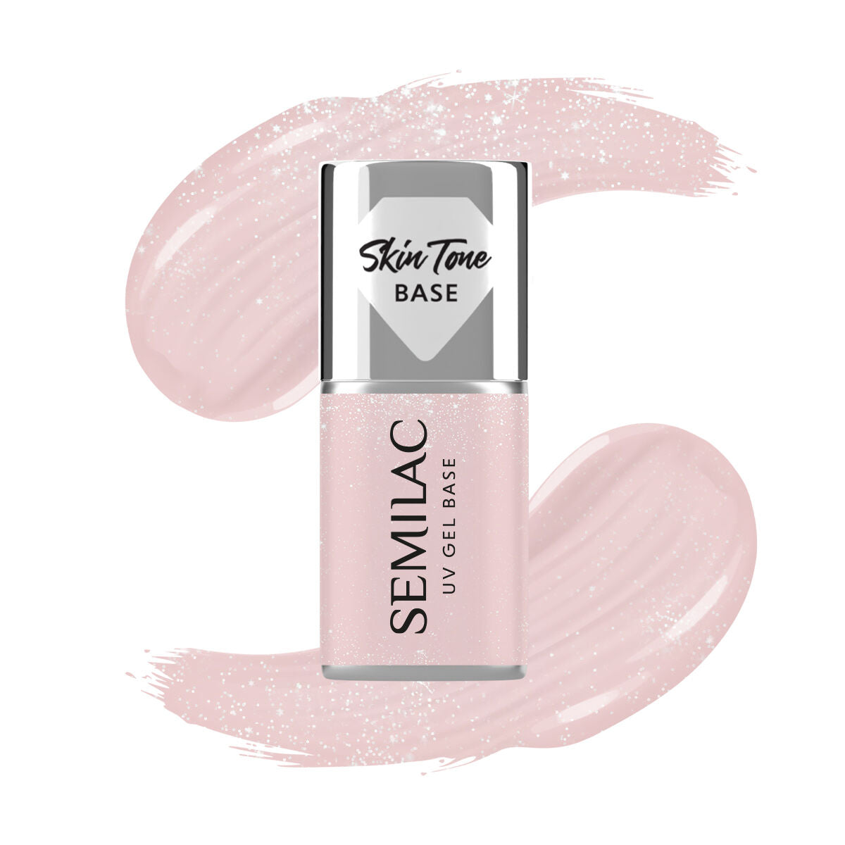 Skin Tone Cover Base - Glitter Beige 7 ml-UV Hybrid TOP/BASE-Semilac-NR Kosmetik