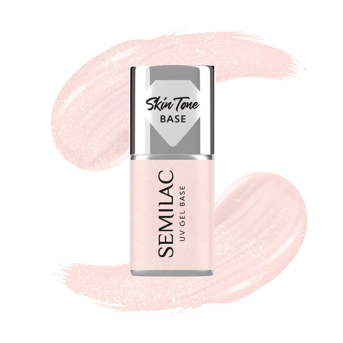 Skin Tone Cover Base - Glitter Rose 7 ml-UV Hybrid TOP/BASE-Semilac-NR Kosmetik