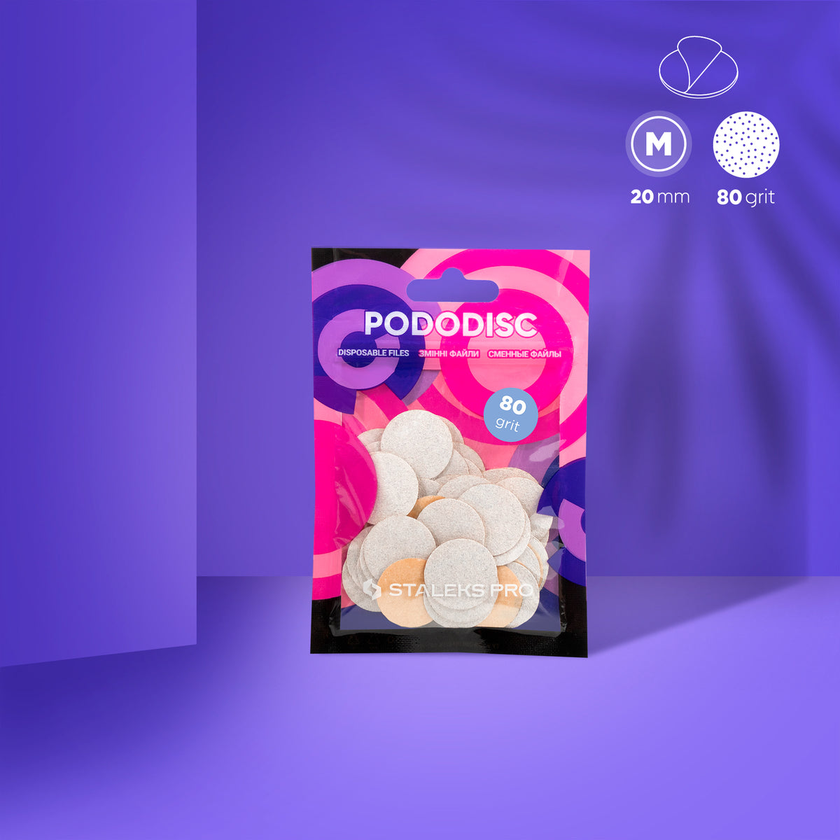 Slibepapir til Pododisk M 80 - 50 stk - EXPERT-Pedicure-STALEKS-NR Kosmetik