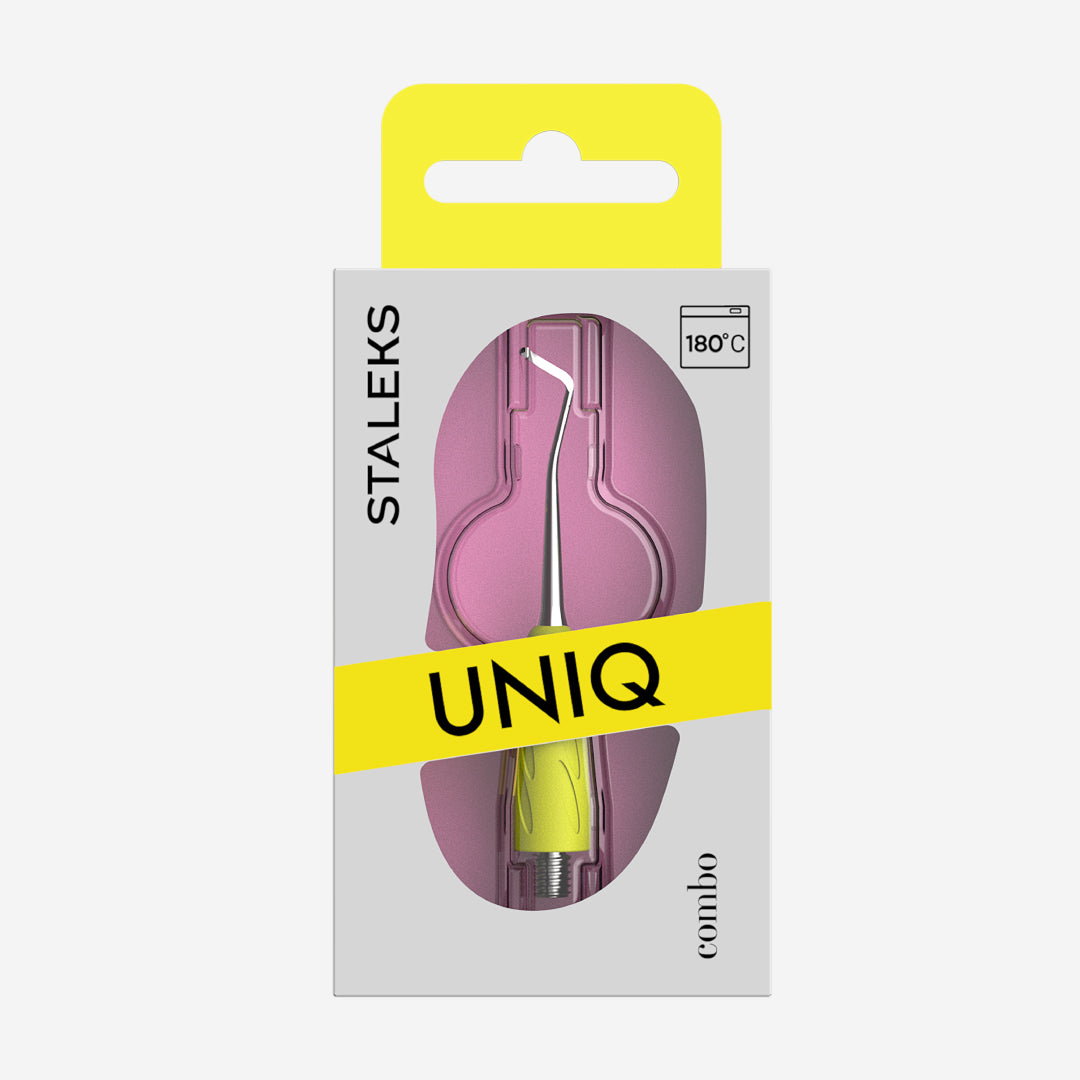 Gul Curette Højrebøjet - UNIQ 32 - COMBO-Pedicure-STALEKS-NR Kosmetik