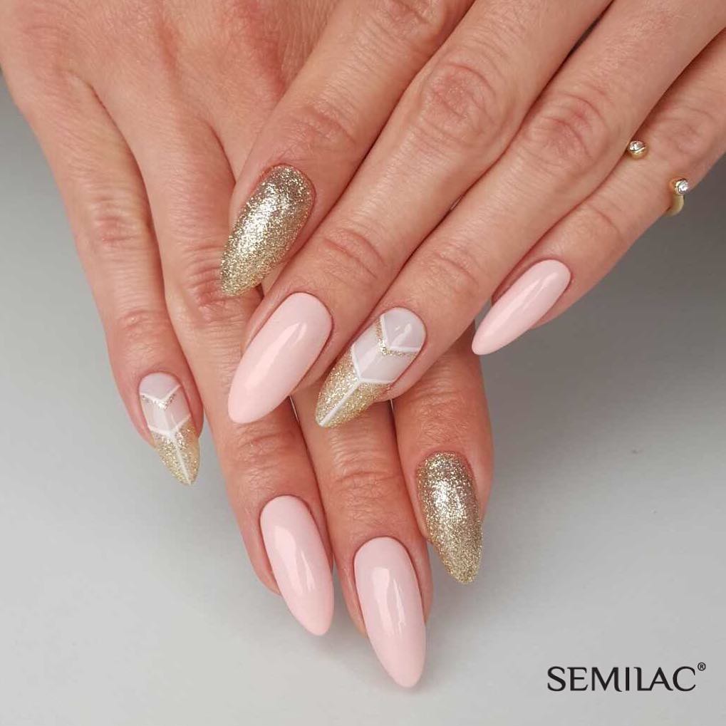 Gelpolish 037 Gold Disco - 7 ml-UV Hybrid-Semilac-NR Kosmetik