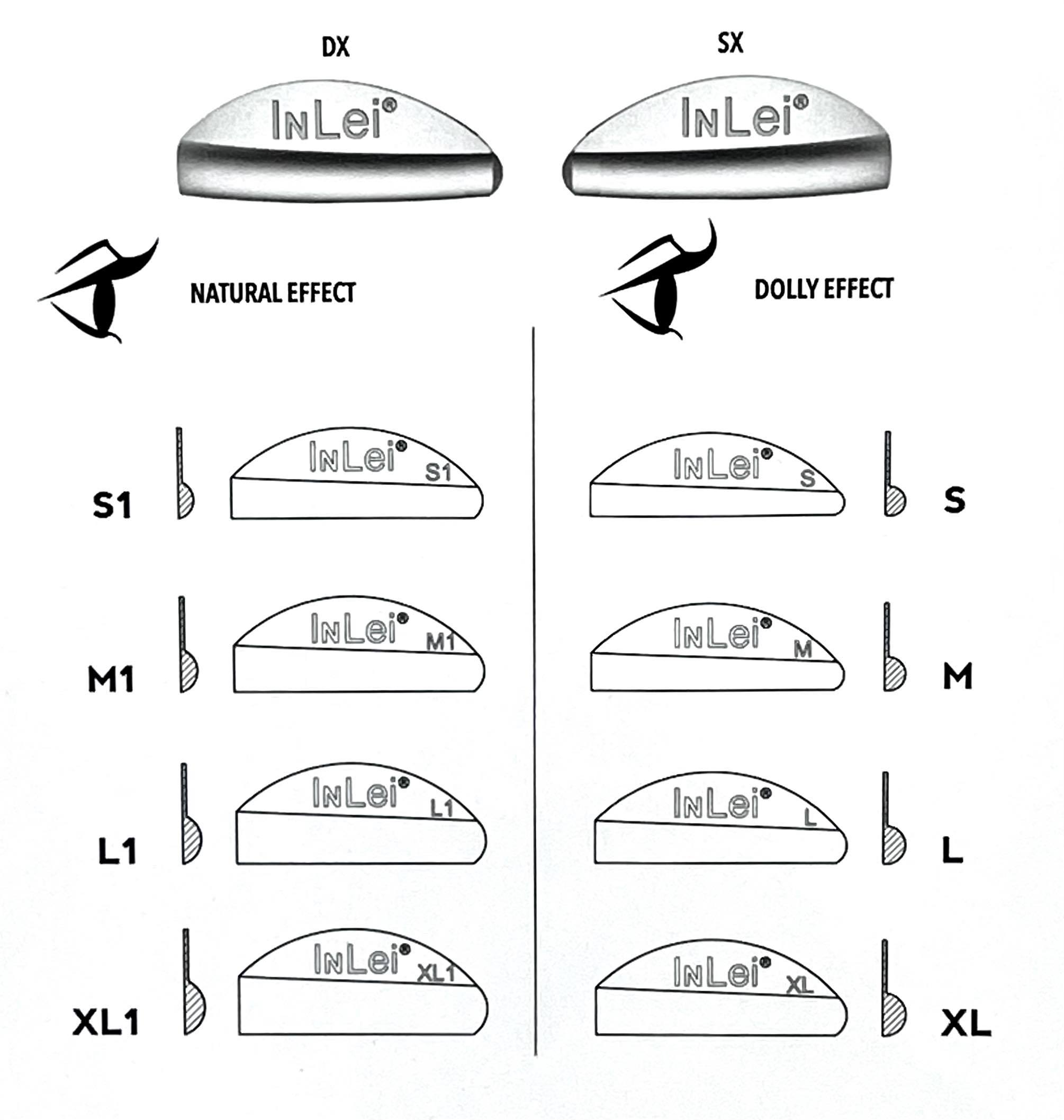 Silicone Pads - 4 par (S-XL)-Lash Lift-InLei®-ONLY1-NR Kosmetik
