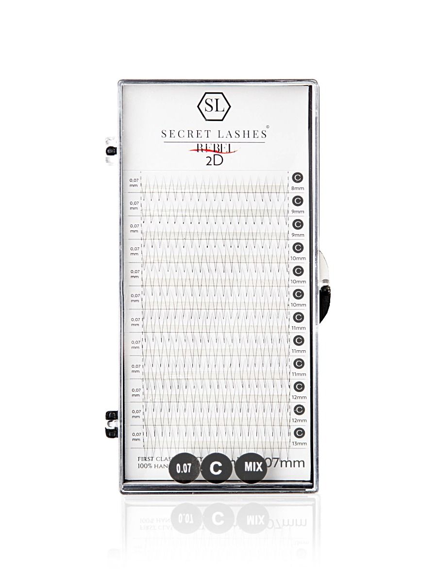SL Ready Rebel, 2D-10D, C, 0.07-Secret Lashes-2D-10 mm-NR Kosmetik