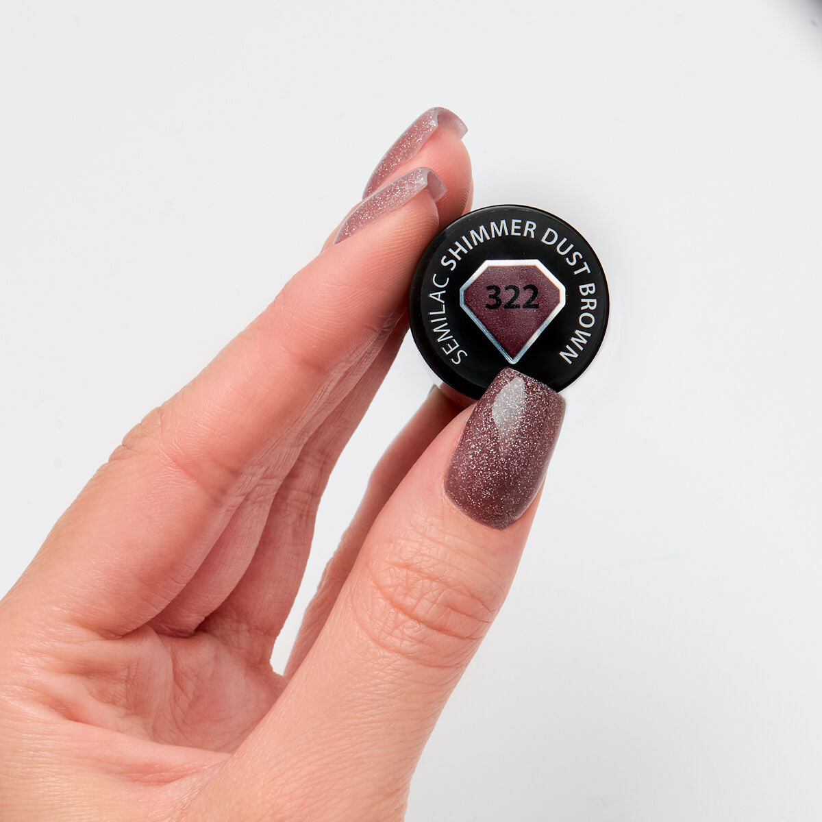Gelpolish 322 Shimmer Dust Brown - 7 ml-UV Hybrid-Semilac-NR Kosmetik