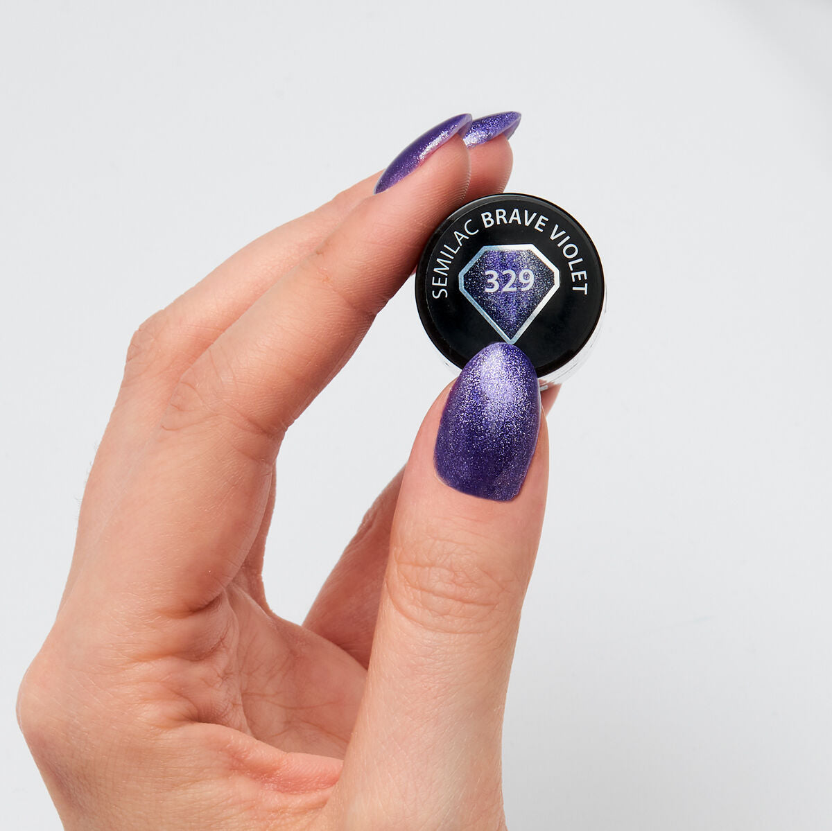 UV Hybrid 329 Brave Violet - Magnetic Glow 7 ml-CAT EYE-Semilac-NR Kosmetik