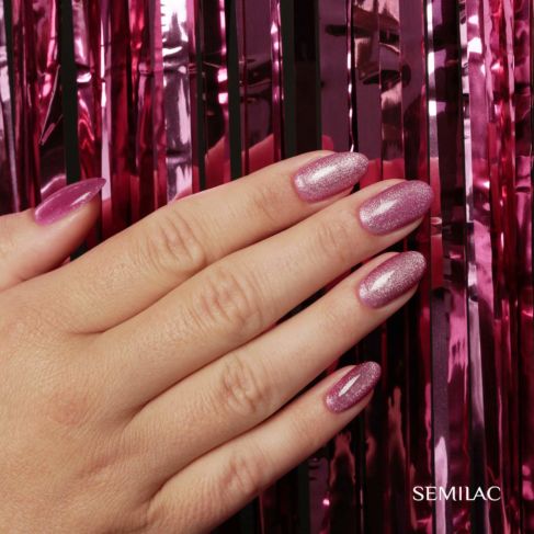 Gelpolish 331 Glow Blink Pink - Magnetic Glow - 7 ml-CAT EYE-Semilac-NR Kosmetik
