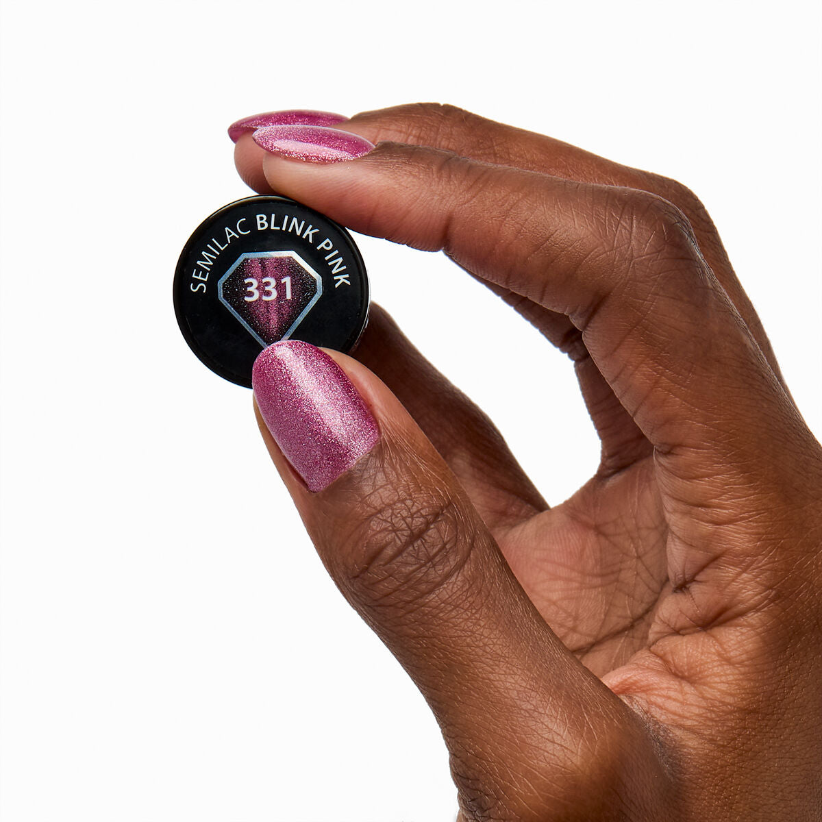 Gelpolish 331 Glow Blink Pink - Magnetic Glow - 7 ml-CAT EYE-Semilac-NR Kosmetik