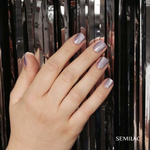 Gelpolish 334 Silver Lavender - Magnetic Glow - 7 ml-CAT EYE-Semilac-NR Kosmetik