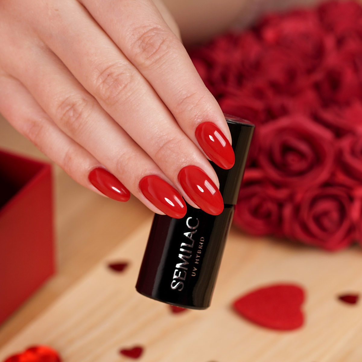 Gelpolish 345 Gorgeous Red - 7 ml-UV Hybrid-Semilac-NR Kosmetik